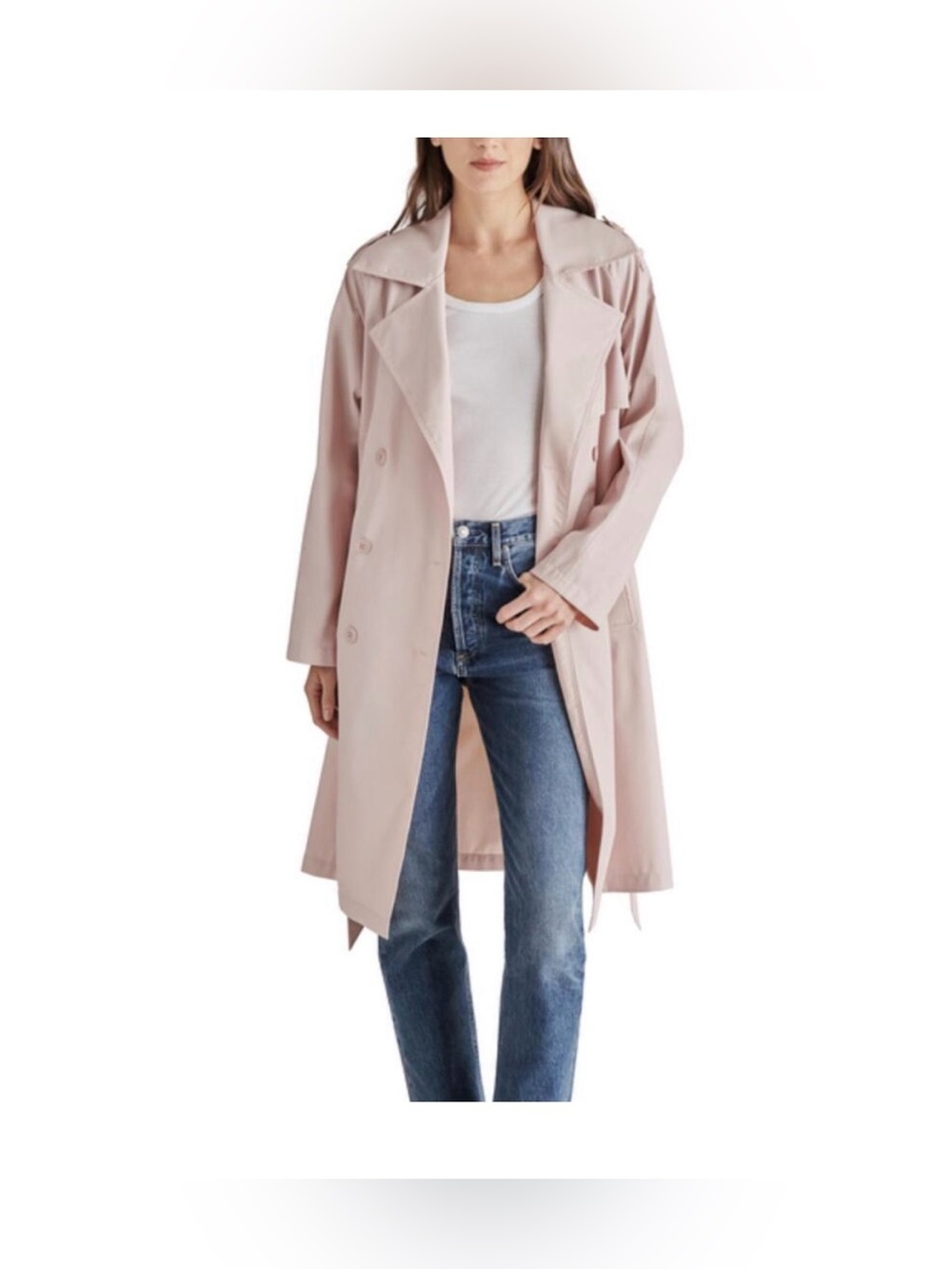 NWT STEVE MADDEN ilia raincoat in rose taupe Xs
